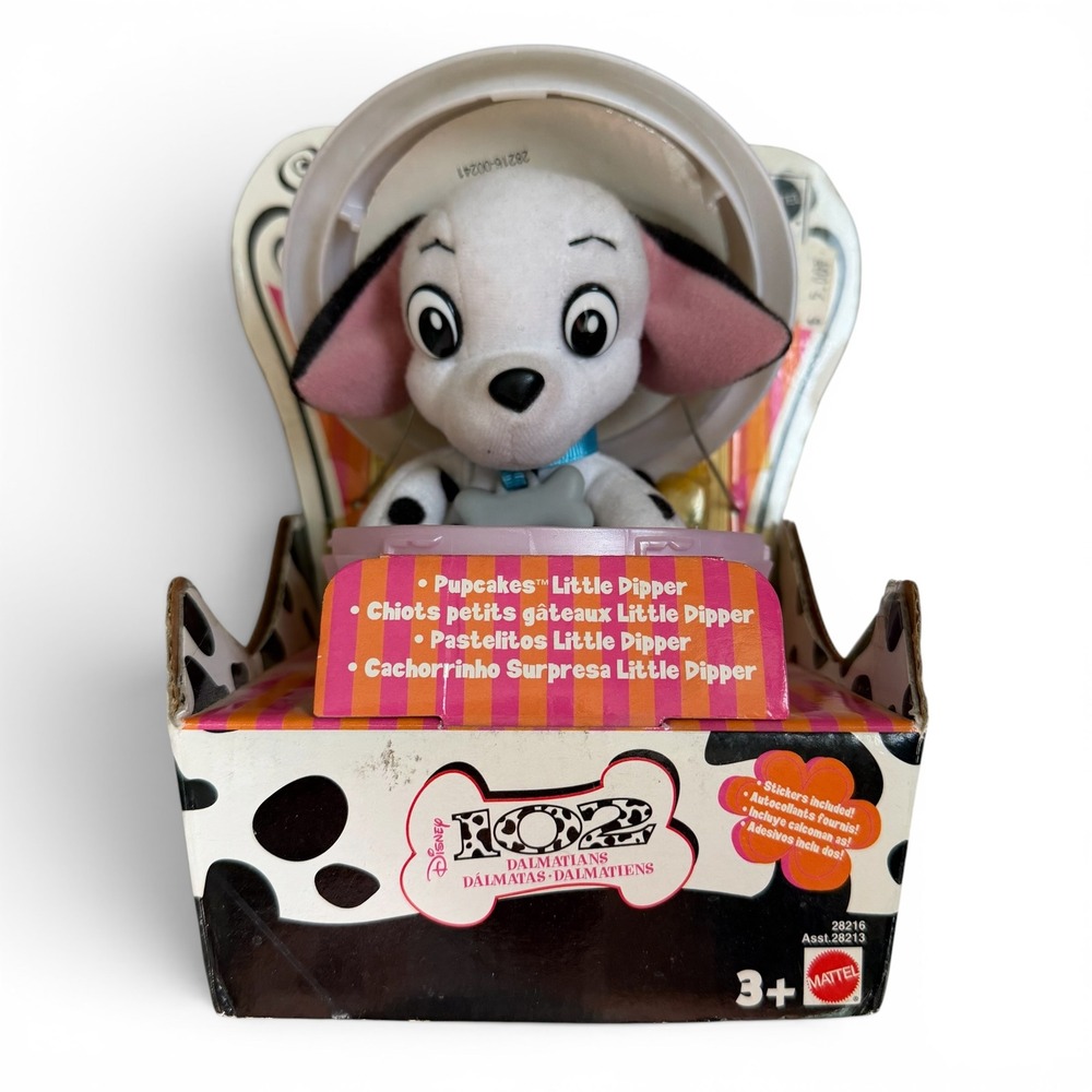 Disney 102 Dalmatians Pupcakes Little Dipper Plush Toy Mattel 2000 Vintage 28216